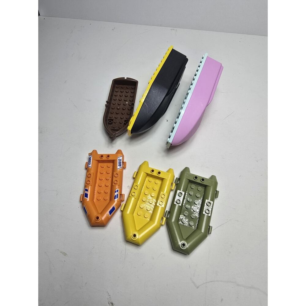 LEGO MIXED Lot 3 Row Boats and 3 Raft Boats. 6 Boats In Total - Picture 2 of 2